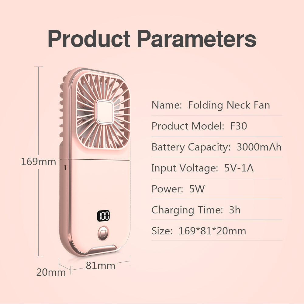 Compact Rechargeable Phone Cooling Fan Stand