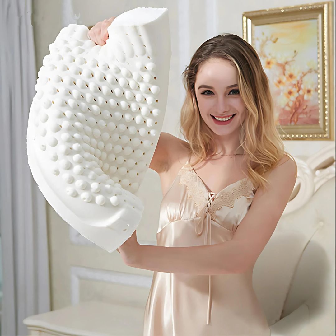 Natural Latex Orthopedic Neck Pillow for Back Support - Cofik
