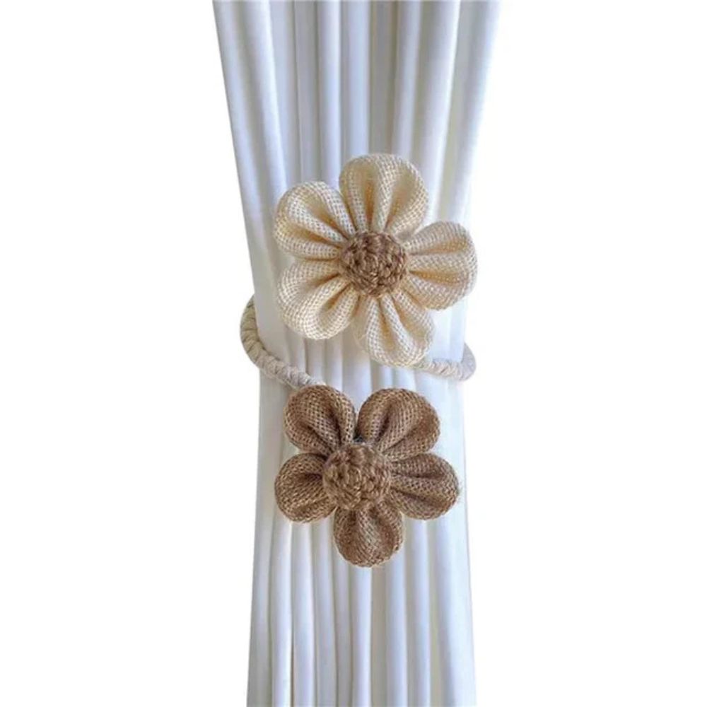 Decorative Floral Curtain Ties | 2 Piece Set