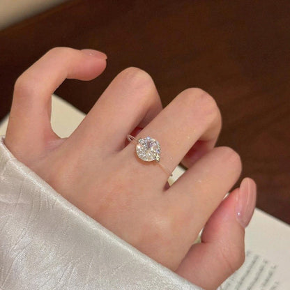 Luxury 1-2 Carat Moissanite Solitaire Ring