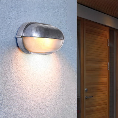 Vintage Metal Glass Outdoor Industrial Wall Light
