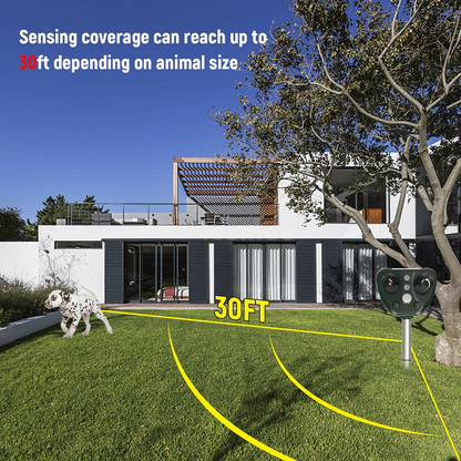 Outdoor Solar Bird Repeller, Ultrasonic Deterrent