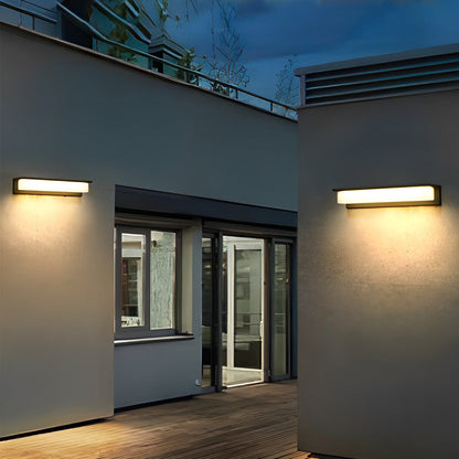 Slim Outdoor Solar Powered LED Wall Light