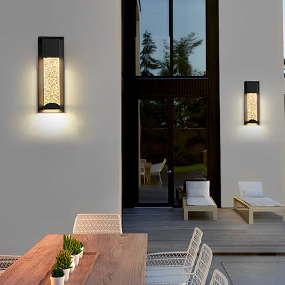 Sleek Glass Outdoor Motion Sensor LED Wall Light