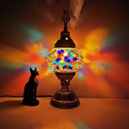 Vibrant Multi-Colored Glass Table Lamp