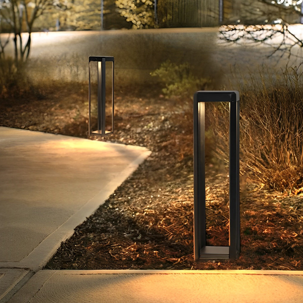 Outdoor Simple Stainless Steel Solar Powered Path Lights