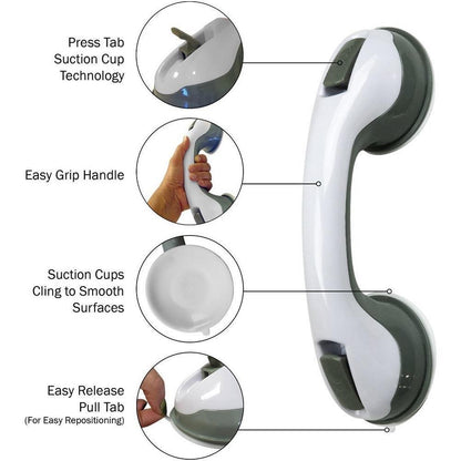 Secure Grip Bathroom Suction Handle Bar