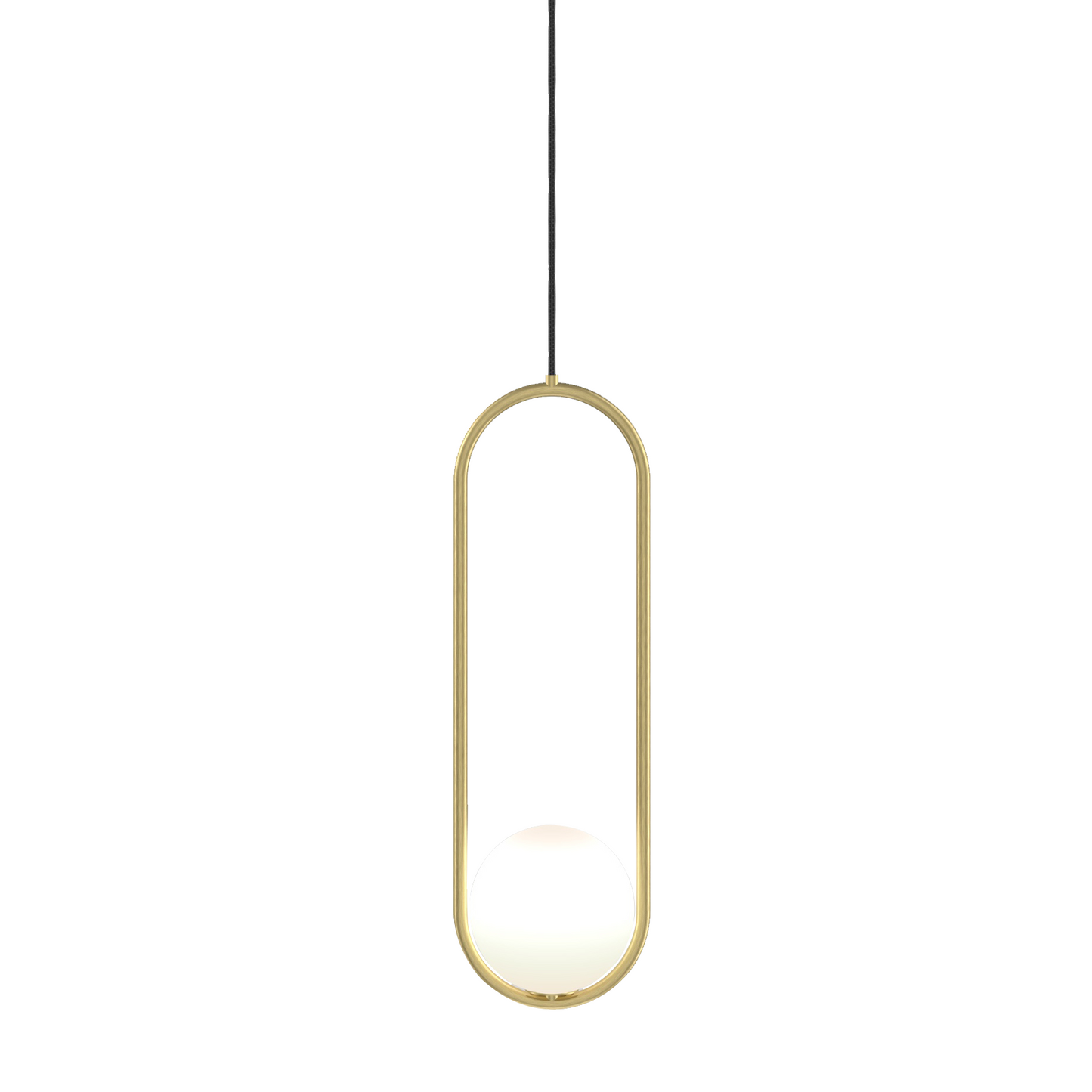 Sleek Brass Pendant Light Adjustable Ceiling Fixture