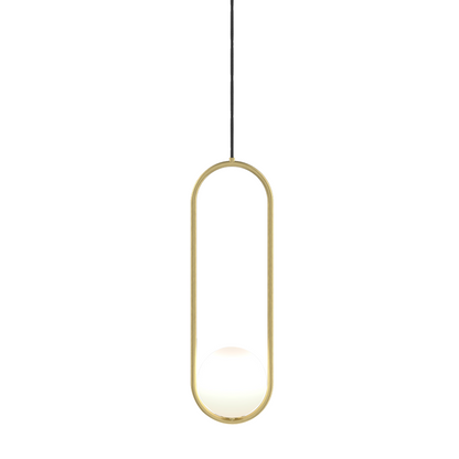 Sleek Brass Pendant Light Adjustable Ceiling Fixture