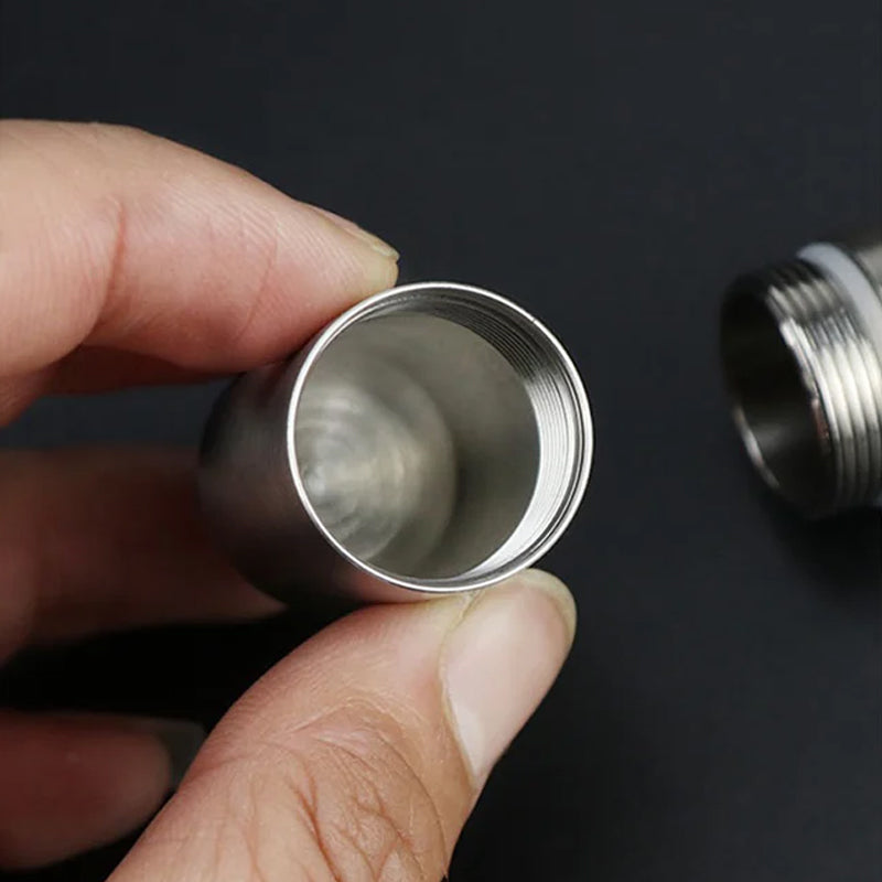Travel Mini Pill Box Stainless Steel Case