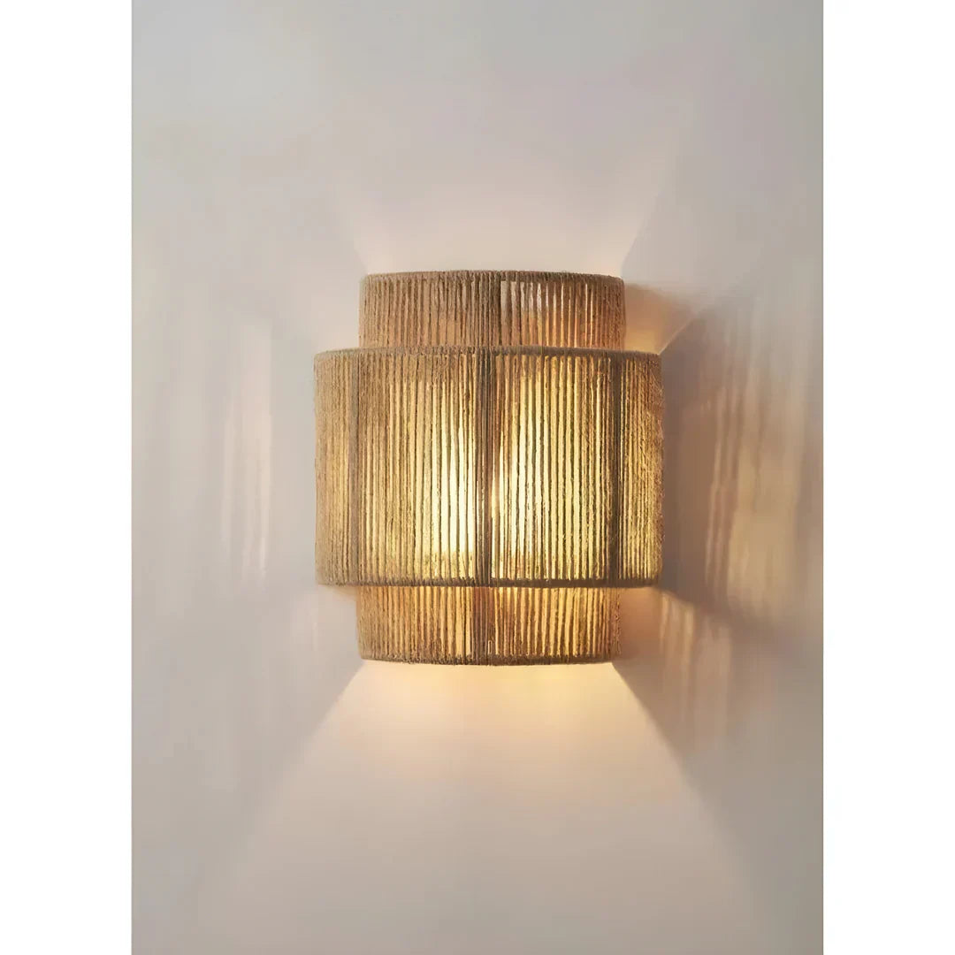 Natural Wicker Wall Light – Stylish Decor