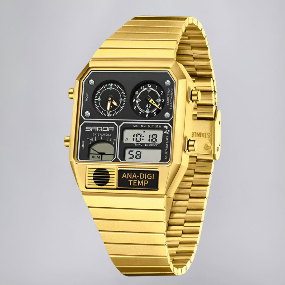 Vintage Style Double Display Wrist Watch - Cofik