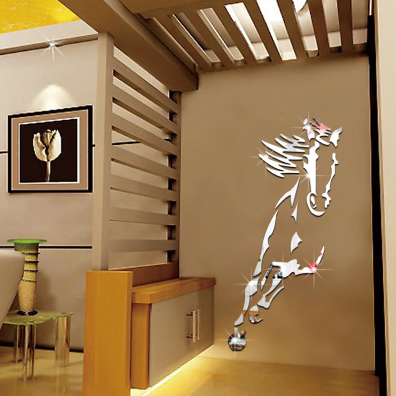 Stunning 3D Horse Wall Art Mirror Sticker Decoration