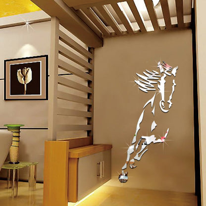 Stunning 3D Horse Wall Art Mirror Sticker Decoration