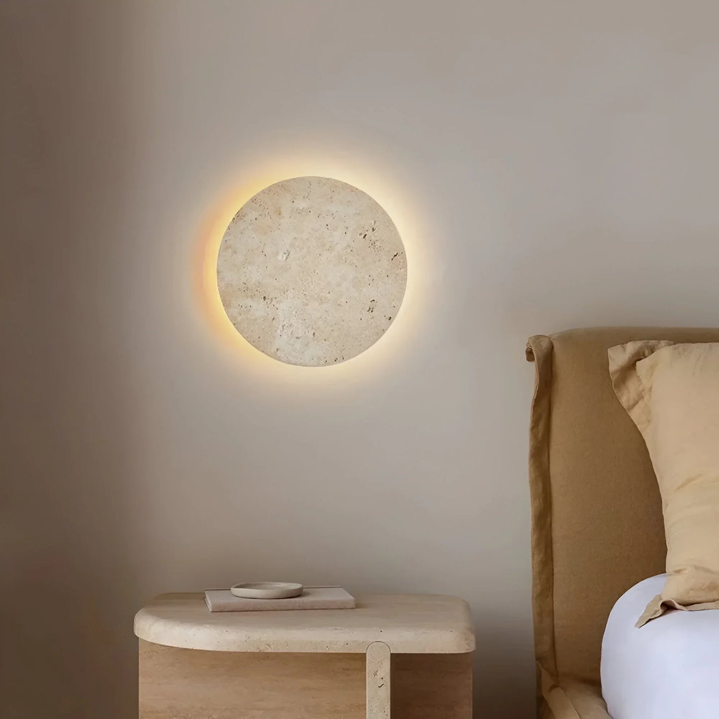 Natural Rock Style Circular Wall Lamp - Cofik