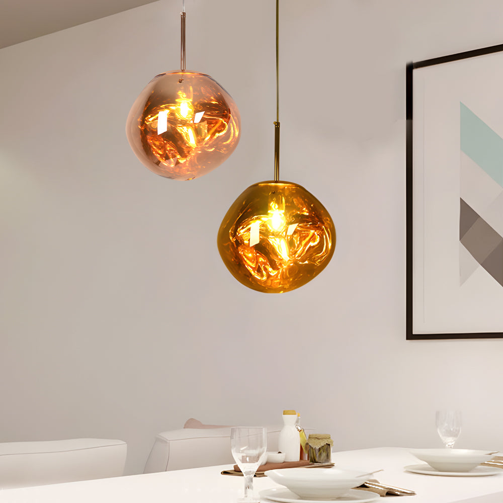 Unique Handmade Glass Ball Modern Pendant Light