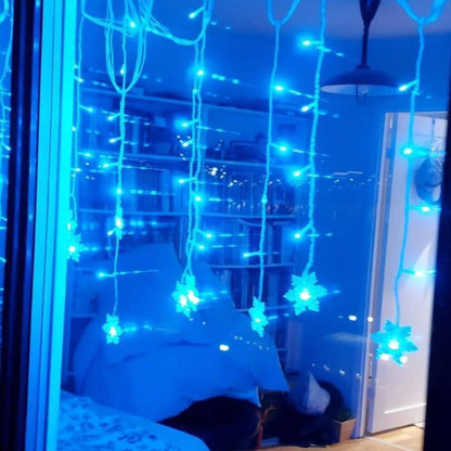 Outdoor String Snowflake Fairy Lights - Waterproof
