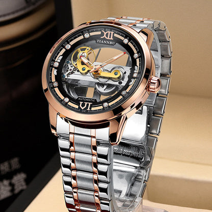 Slim Automatic Skeleton Mechanical Men's Watch