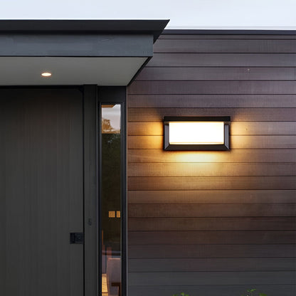 Outdoor Solar Powered Black Wall Sconce Light