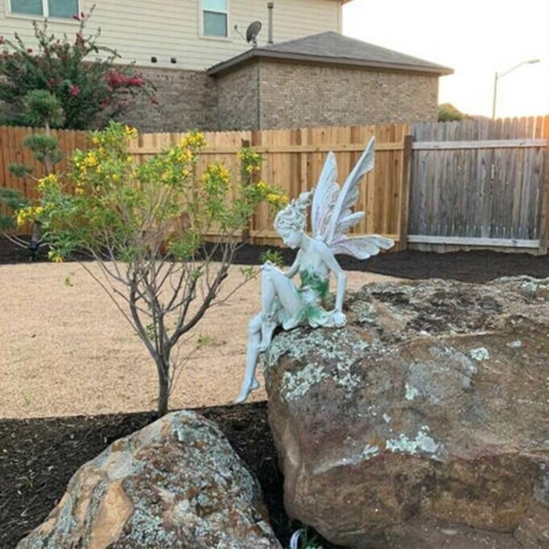 Whimsical Fairy Figurine Garden Decoration