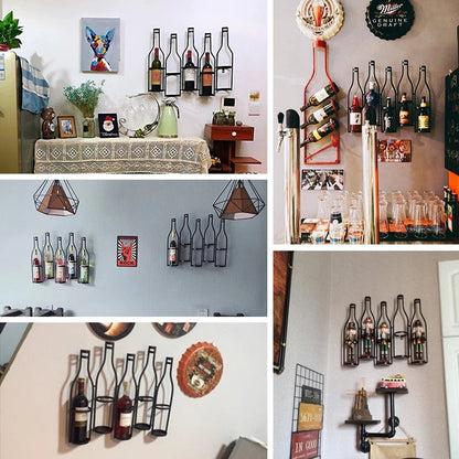 Metal Wall Mount Wine Holder