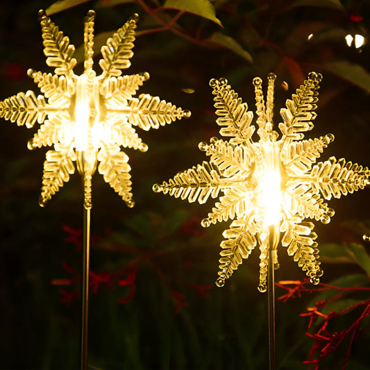 2PCS Colorful Ice Decor Waterproof Solar LED Garden Light - Cofik