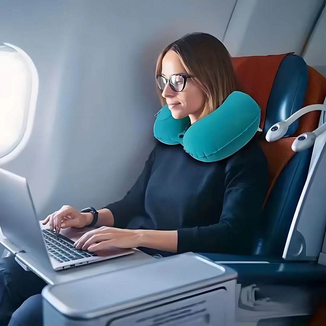 Comfortable Inflatable Neck Pillow for Travel