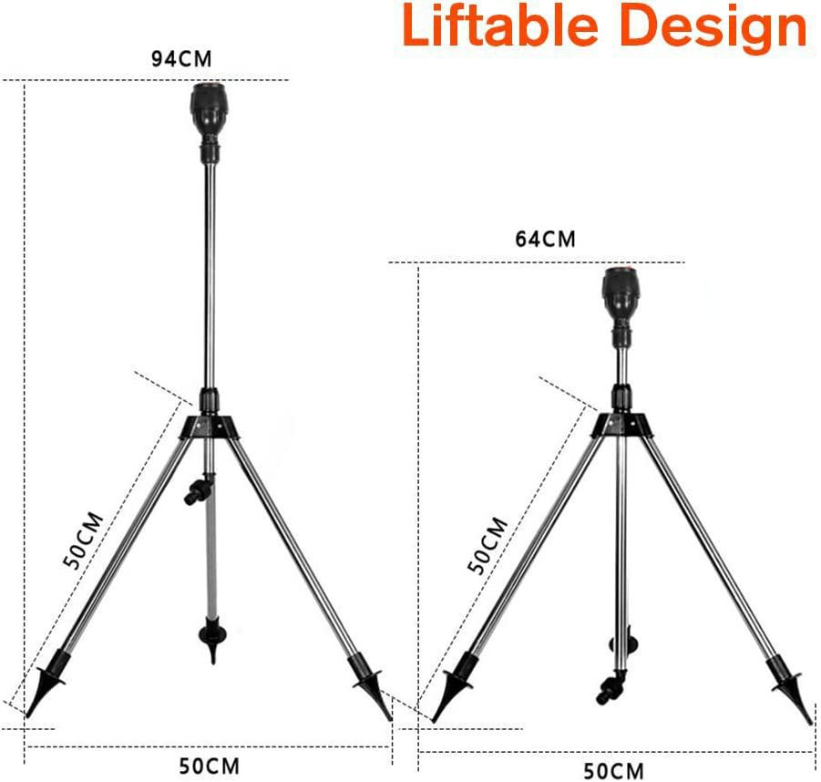 Easy Use Auto Rotating Lawn Sprinkler with Tripod