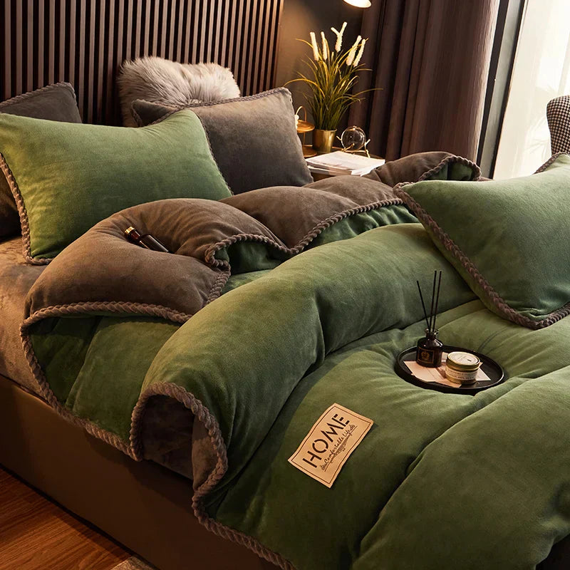 Soft Velvet King Size Bedding Set