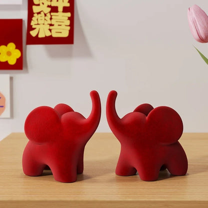 Colorful Elephant Decor Figurines