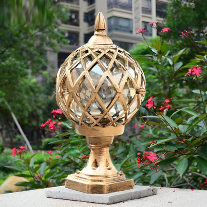 Durable Metal Round Solar Powered Outdoor Garden Lights
