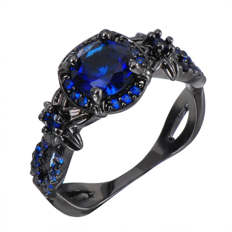 Timeless Black Sapphire Engagement Ring