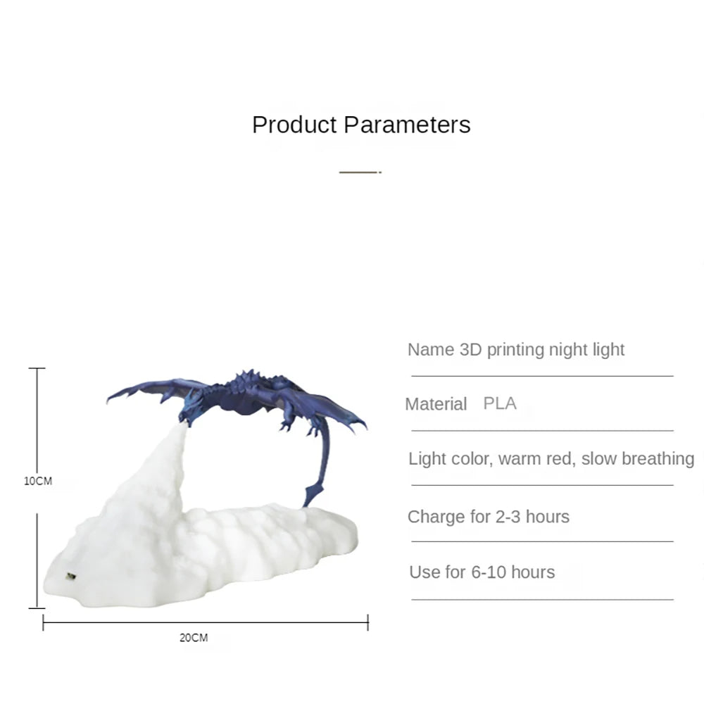 Colorful LED Dragon Table Lamp
