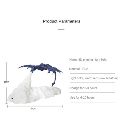 Colorful LED Dragon Table Lamp