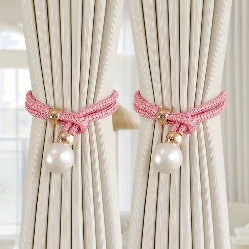 Shiny Beaded Curtain Tiebacks 2 Pack