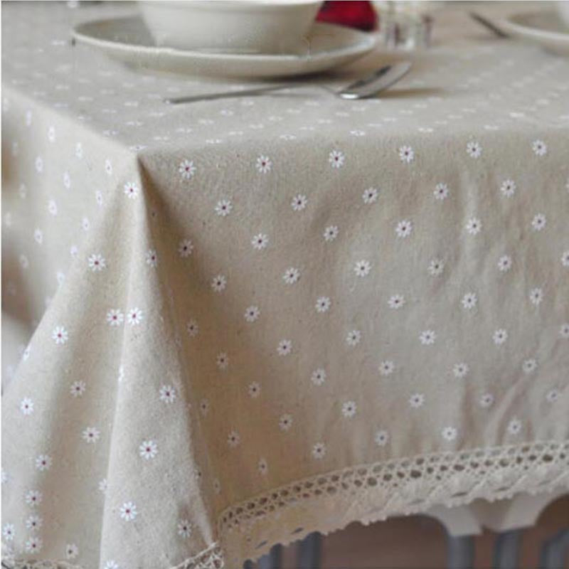 Floral Pattern Cotton Table Cloth