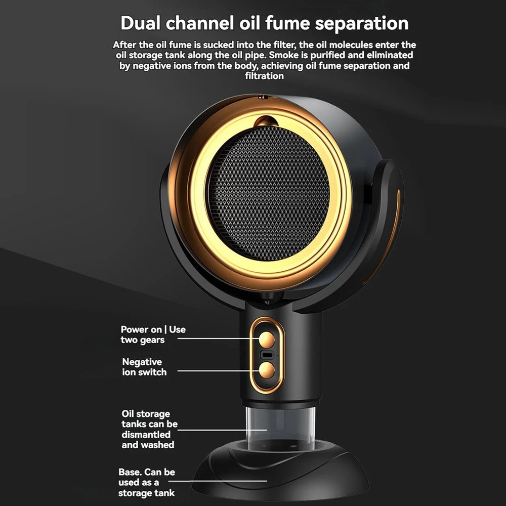 Compact Air Purifier Fan with USB Charging