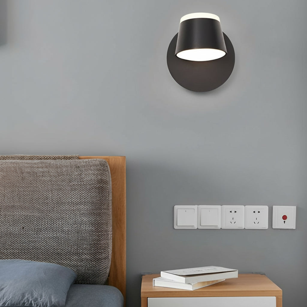 Compact Black Metal LED Wall Light Adjustable - Cofik