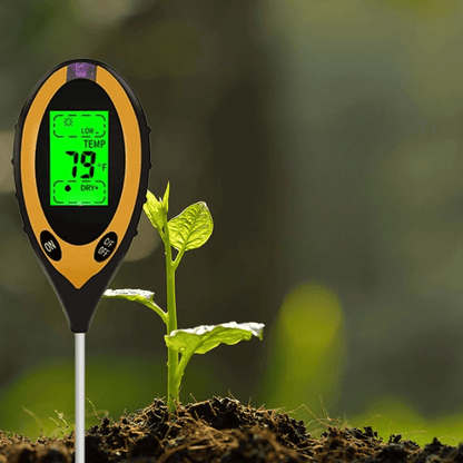 4-in-1 Garden Soil Tester: pH, Water, Temp, sunlight