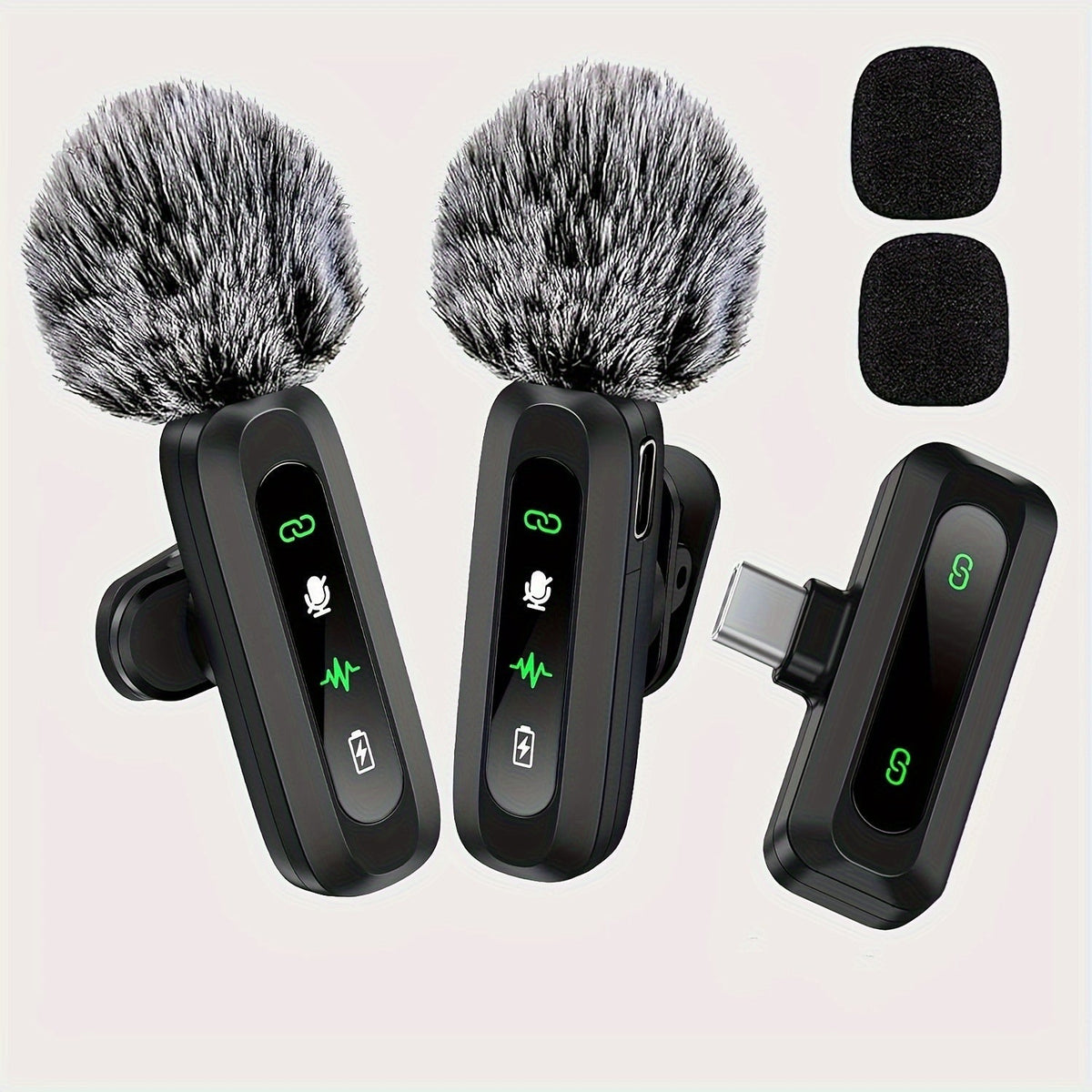 Compact Wireless Clip On Microphone for Phone and Tablet