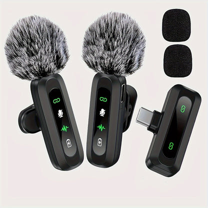 Compact Wireless Clip On Microphone for Phone and Tablet