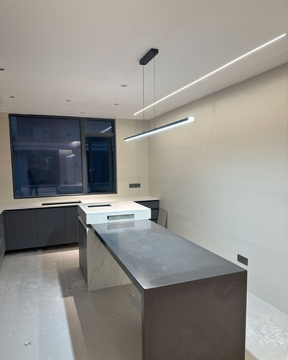 Sleek Metal Kitchen Island LED Pendant Light