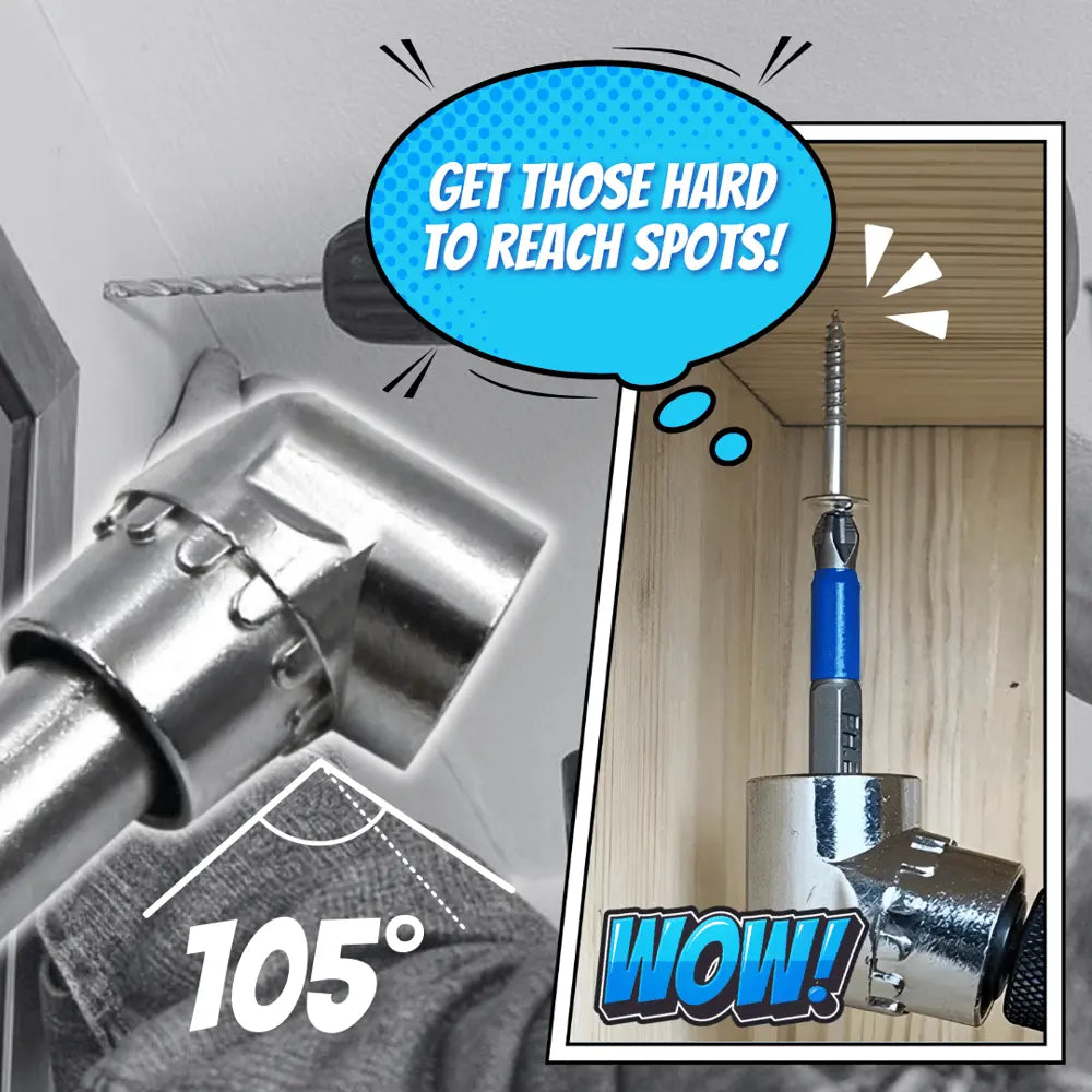 Right Angle Drill Attachment with Magnetic Grip Set