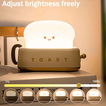 Colorful LED Night Light USB Toast Lamp for Kids Bedroom