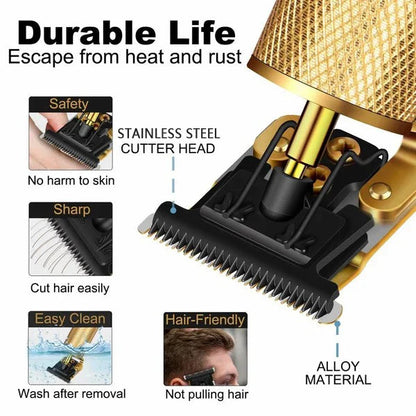 Wireless Rechargeable Zero Gap Hair Trimmer Clipper