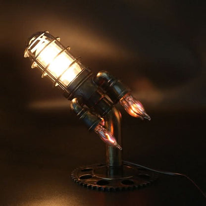 Unique Industrial Style Desk Lamp with Warm Glow
