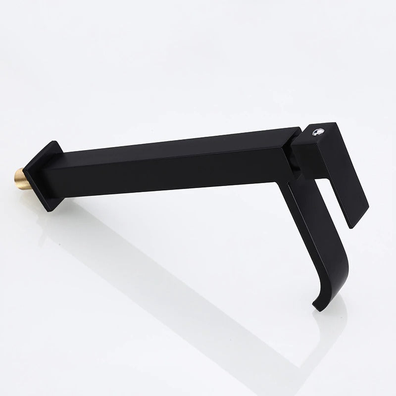 Sleek Black One-Handle Kitchen Faucet