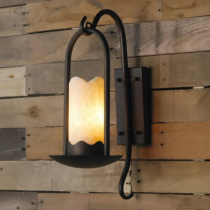 Contemporary LED Wall Light – Sleek Metal Marble Finish