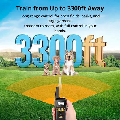 Waterproof Rechargeable Dog Shock Collar with Remote Control