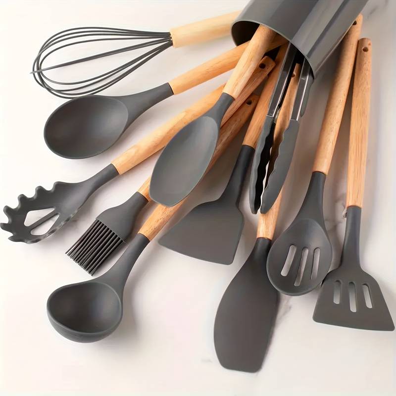 Durable Silicone Kitchen Utensil Set – Non Stick and Heatproof